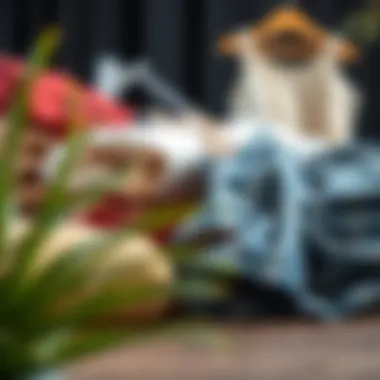 Stylish Fabric Choices for Bermuda Shorts Stylish arrangement showcasing fabric choices for Bermuda shorts