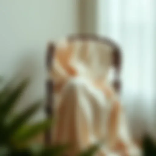 Sophisticated Drapery of Modal Fabric Elegant modal robe draped elegantly on a chair