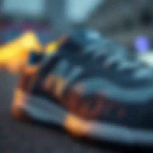 Detailed View of New Balance 327 Retro Sneaker Design Close-up of New Balance 327 Retro sneaker showcasing its unique design elements