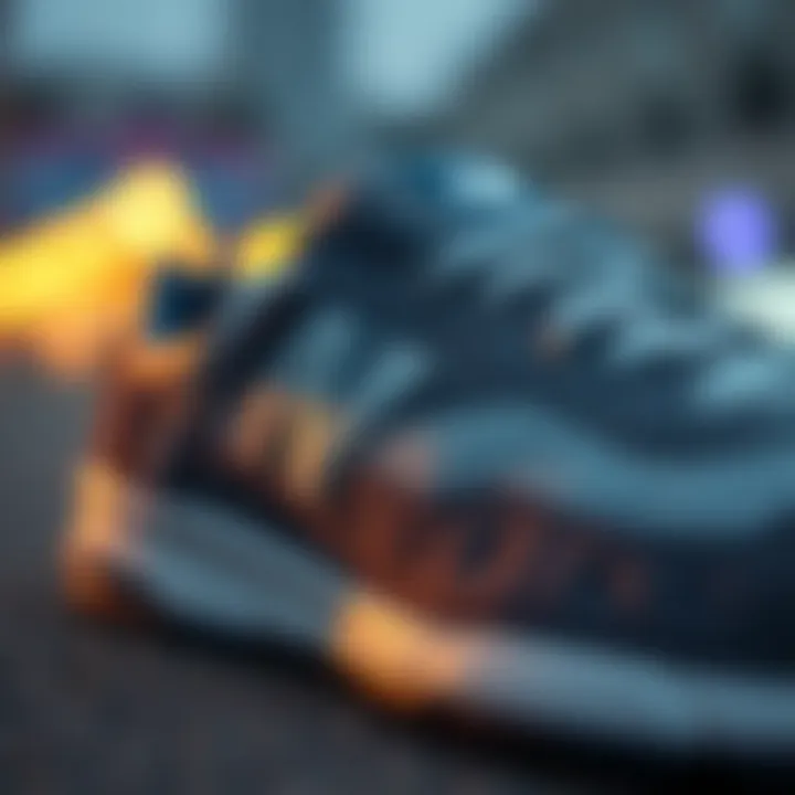 Detailed View of New Balance 327 Retro Sneaker Design Close-up of New Balance 327 Retro sneaker showcasing its unique design elements