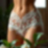 Luxurious lace bridal underwear