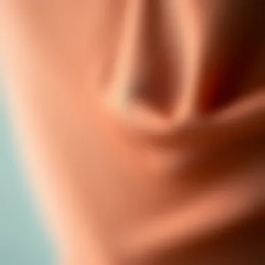 Close-up on Compression Fabric Texture Close-up of the fabric texture showcasing the compression features of maternity stockings.