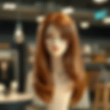 Showcasing Elegance in Wigs Elegant ready-to-wear human hair wig displayed on a mannequin