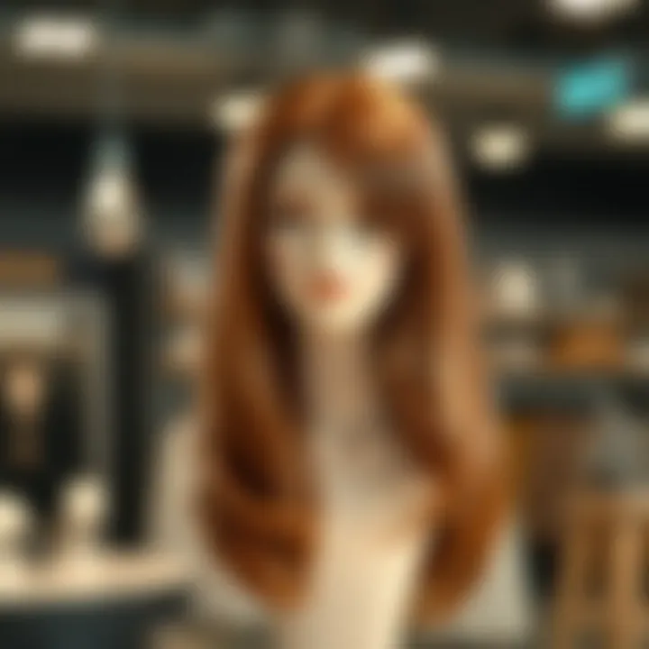 Showcasing Elegance in Wigs Elegant ready-to-wear human hair wig displayed on a mannequin