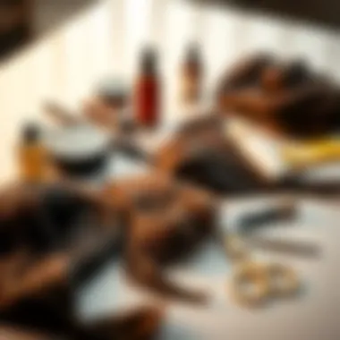 Caring for Your Wig Wig maintenance essentials laid out on a clean surface