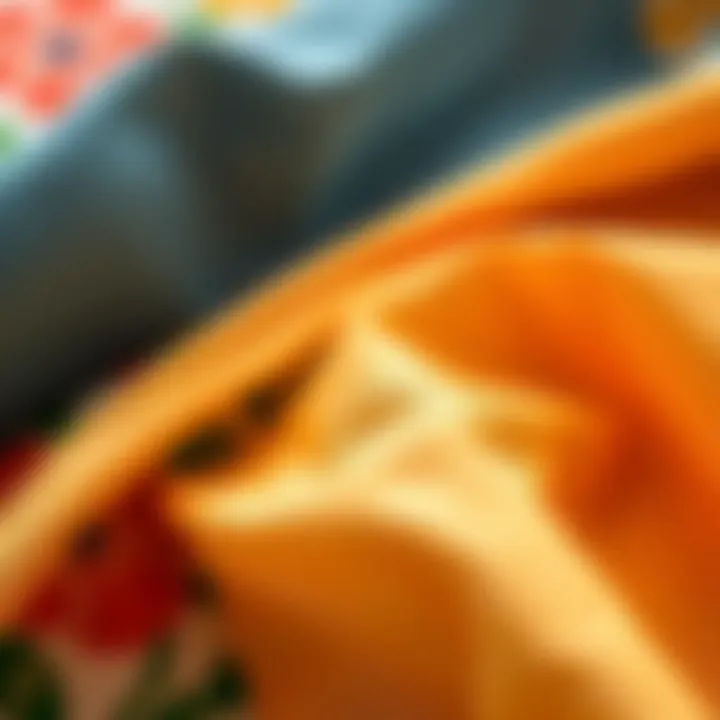 Close-up of eco-friendly fabrics used in short summer sun dresses.