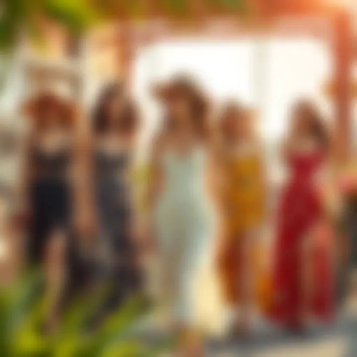 Fashionable short summer sun dresses styled for different occasions.