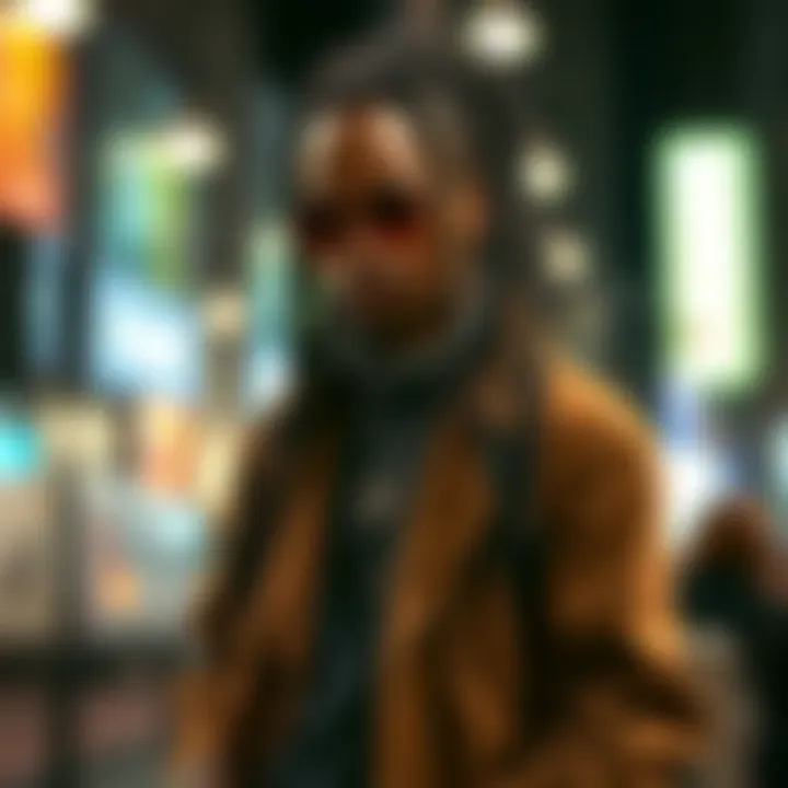 Fashion Integration with Dreadlock Extensions A fashion-forward individual sporting single ended dreadlock extensions in a stylish outfit.