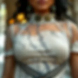 Elegant marble mesh top showcasing intricate design