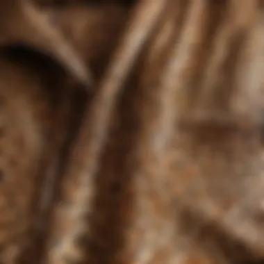 Close-up of luxurious fabric texture of leopard pajamas