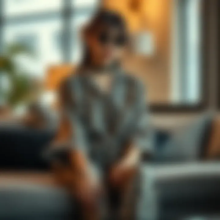 Chic leopard pajamas paired with stylish accessories