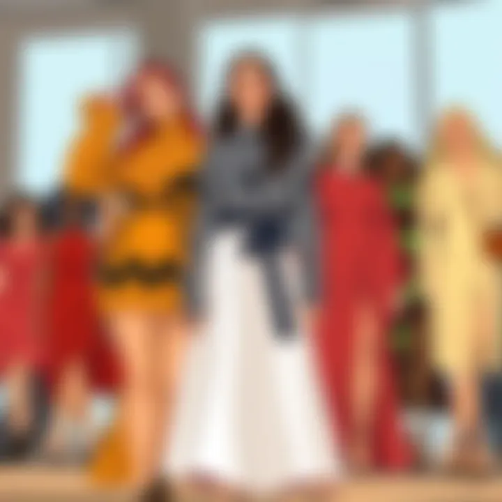 Diverse Fashion Choices Vibrant collection of sweater dresses showcasing diverse styles