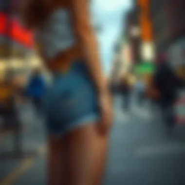 Everyday Elegance with Rhinestone Fishnets Creative pairing of rhinestone fishnets with casual everyday clothing