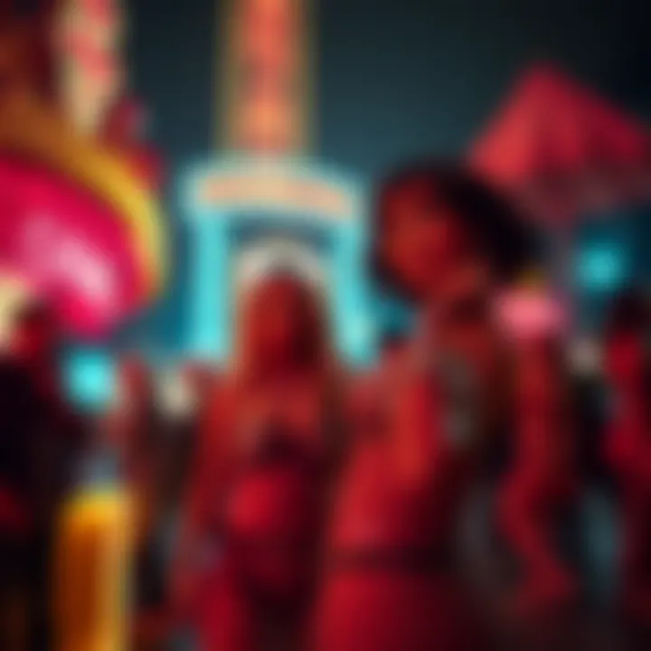 Rhinestone Fishnets in Nightlife Fashion Nightlife scene highlighting individuals wearing rhinestone fishnets