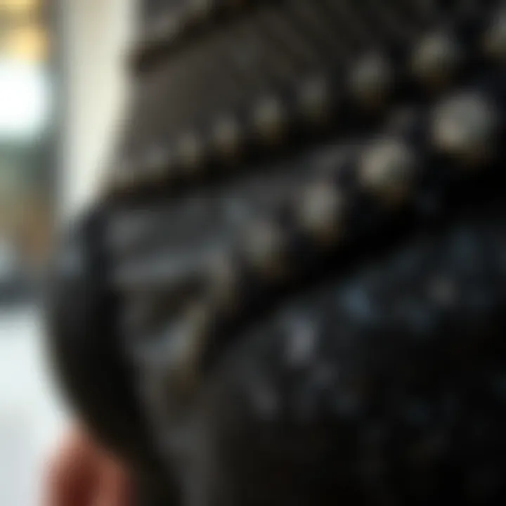 Intricate Glitter Detailing Close-up of the shimmering fabric showcasing intricate details