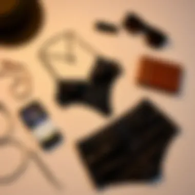 Stylish Flat Lay Arrangement A visually appealing flat lay of the two piece set with complementary items