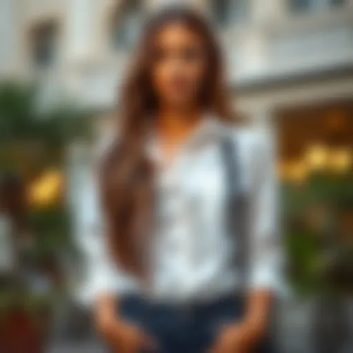 Sophisticated white shirt styled elegantly