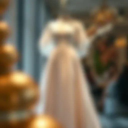 Elegant Design of a Plus Size Gown Elegant white plus size gown displayed on a mannequin