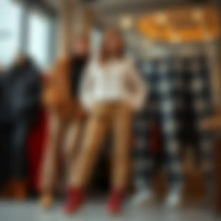 Stylish arrangement of warm stretchy pants in various fashionable designs