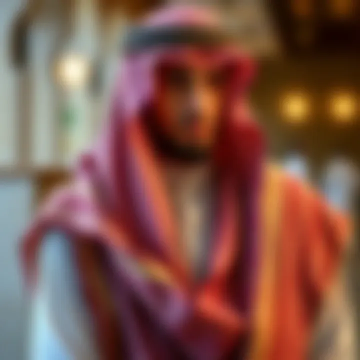 Luxurious Fabrics of the Thobe Thobe crafted from luxurious fabrics, highlighting material choices