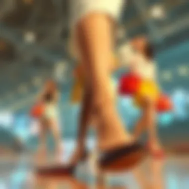 Fashionable outfits complemented by pointed toe heels