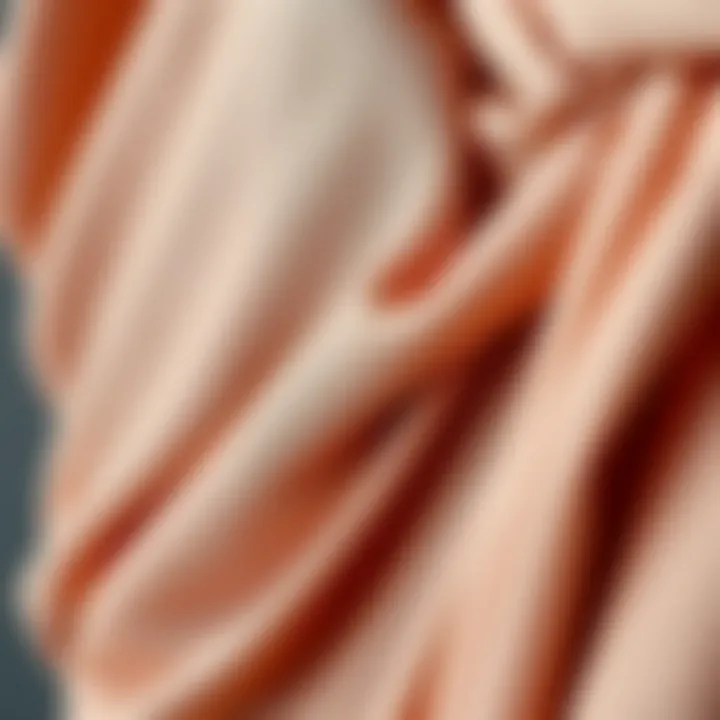 The Intricate Textures of Draped Fabrics Close-up of fabric texture used in draped asymmetrical dresses