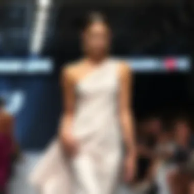 Fashion Forward: Runway Inspiration Runway model showcasing a contemporary draped asymmetrical dress