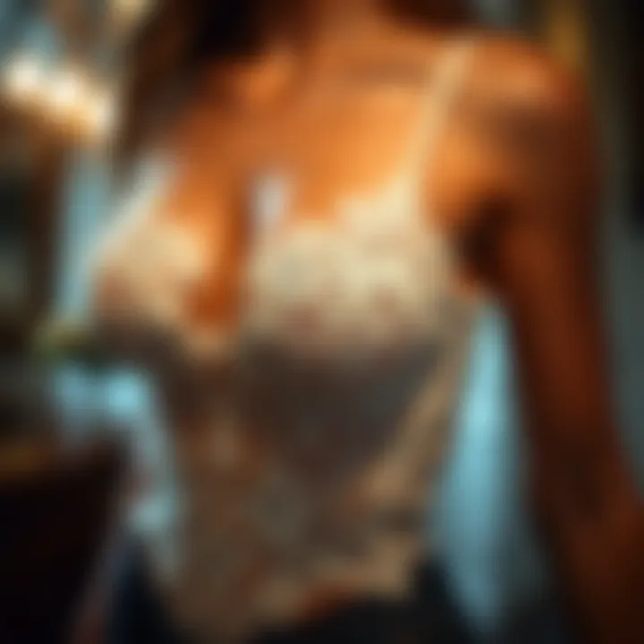 Intricate lace detailing on a bodysuit showcasing elegance and sophistication