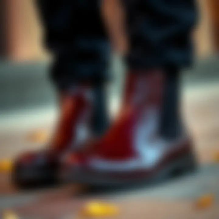 Design Features of Round Toe Chelsea Boots Close-up of the design features of round toe Chelsea boots