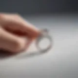 Elegant invisible ring size adjuster showcasing its unique design