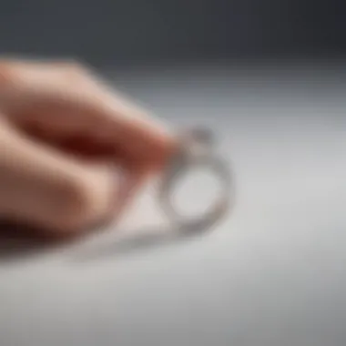 Elegant invisible ring size adjuster showcasing its unique design