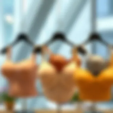 Diverse Styles of Maternity Backless Bras Various maternity backless bra styles displayed on a modern backdrop