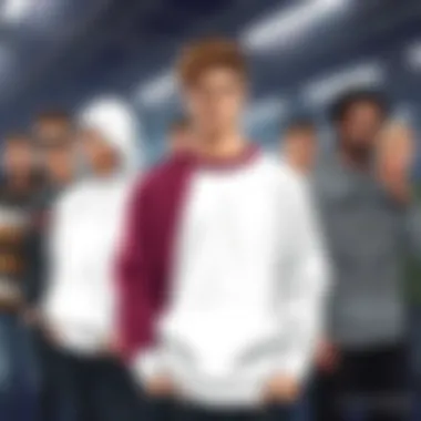 Diverse Styles of Drop Shoulder Sweatshirts Diverse group showcasing different styles of sweatshirts