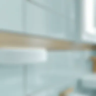 Texture and Finish of Peel and Stick Backsplash Close-up of the texture and finish of a peel and stick backsplash