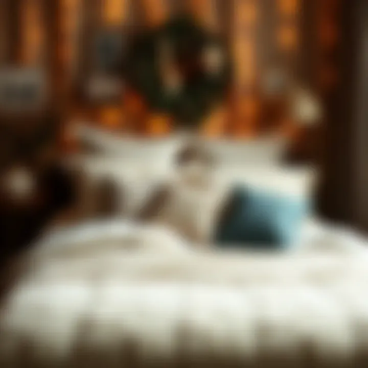 Seasonal Decor with Sherpa Duvet Cover Stylishly arranged Sherpa duvet cover with seasonal decor