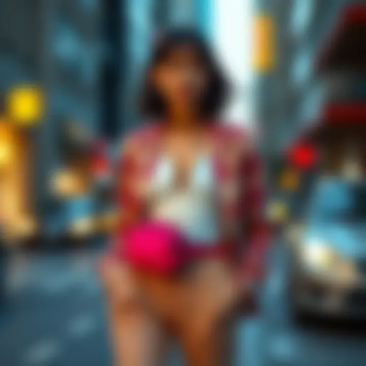 A fashionable outfit complemented by a cash belt bag