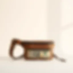 A stylish cash belt bag showcased against a minimalist backdrop