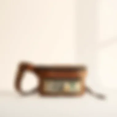 A stylish cash belt bag showcased against a minimalist backdrop