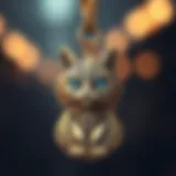 A beautifully crafted cat memorial keychain featuring intricate designs