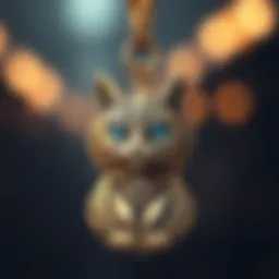 A beautifully crafted cat memorial keychain featuring intricate designs