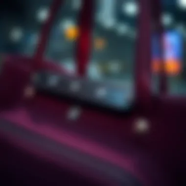 Advanced Security Mechanisms Close-up view of innovative security features in an anti-theft tote bag.