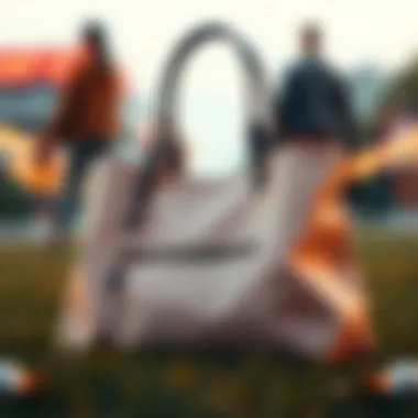 Eco-Friendly Materials Sustainable materials used in the making of an anti-theft tote bag.