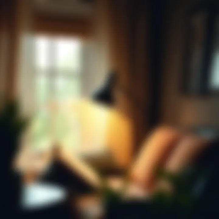 Cozy Reading Nook with Gooseneck Clamp Lamp Functional gooseneck clamp lamp in a cozy reading nook