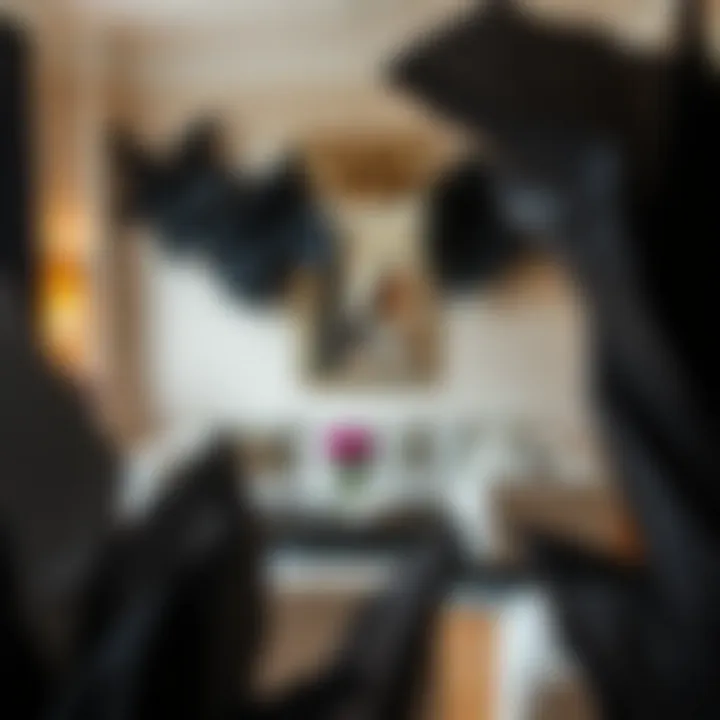 Black Tissue Paper in Interior Design A beautifully arranged interior showcasing black tissue paper incorporated into decorative elements enhancing aesthetic appeal.