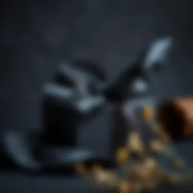 Eco-Friendly Elegance with Black Tissue Paper Creative use of black tissue wrapping paper for an eco-friendly gift wrap, emphasizing sustainability and elegance.