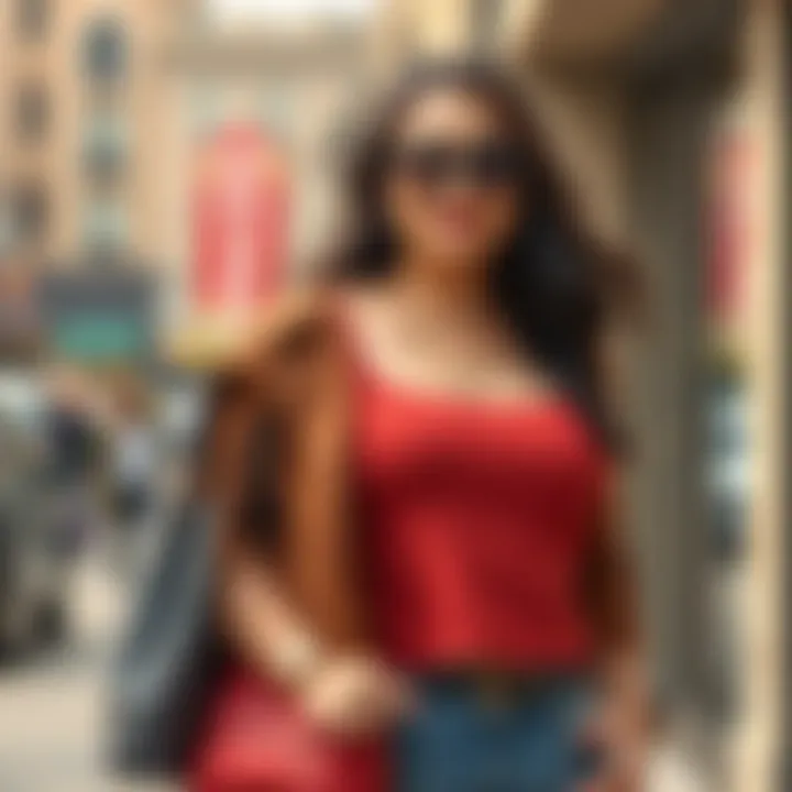 Chic Outfit with Scoop Neck Top Stylish outfit featuring a scoop neck top paired with chic accessories