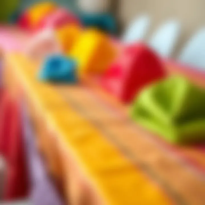 A Spectrum of Style: Colorful Tablecloth Options Variety of colorful fancy disposable tablecloths arranged