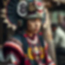 Traditional totem clothing adorned with symbolic motifs