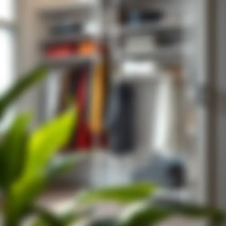 Innovative Design of Closet Tension Shelves Innovative closet tension shelf design showcasing versatility