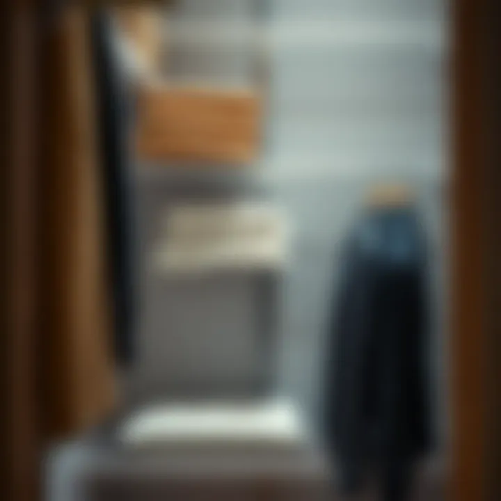 Installation Insights for Closet Tension Shelves Detailed view displaying installation of closet tension shelves